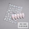 Calcomanías de uñas de verano concha luz burbuja relieve tridimensional pequeñas frescas semitransparentes en forma de corazón calcomanías para uñas de burbujas