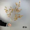 Flores de Simulación para Boda Serie Dorada Hojas de Ginkgo Eucalipto Arreglo Floral para Salón de Bodas Decoración de Pasillo Festival de Primavera Cubo de la Fortuna Flores Artificiales