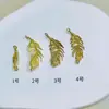 Plumas DIY, Hojas, Ramas, Cobre Fundido, Piezas en Blanco de Latón, Pendientes, Accesorios para Orejas, Colgantes para Ropa, Colgantes DIY