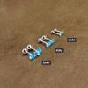 Pendientes de plata de ley s999 con forma de oreja de circón personalizado, nuevos y modernos, con diseño de aguja y tornillo avanzado para dormir.