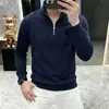 Sudadera de algodón pesado para hombre de 400 g, nueva moda otoño 2026 marca de tendencia sudadera con cuello alto bordado para hombre, al por mayor