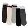Calcetines para mujer para otoño e invierno, nuevo estilo coreano ins, calcetines de mujer con bloques de color, color liso, sin costuras, puño de burbujas, borde enrollado, calcetines de estilo ballet hasta la mitad de la pantorrilla