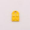 2X2 Lado Único Borda Redonda com Furo Pingente Bloco de Montar Pode Ser Montado com Pingente Chaveiro Bolsa em Forma de Coração Acessórios de Joalheria DIY