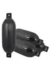 Boya Anticolisión Marina, Negra con Rayas, Deflector para Barco, Defensa Inflable Engrosada Anticolisión para Yates, Boya de Amarre, Deflector de Muelle