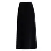 Elegante Falda Ajustada con Cintura Elástica Trasera para Mujer, Nueva Moda Otoño 2026 Falda de Cintura Alta de Longitud Media con Efecto Plisado