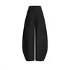 Pantalones Scimitar de Estilo Coreano de Corte Holgado Han Lu para Mujer, Temporada de Otoño, Costura de Puntada Tridimensional, Pantalones Largos Casuales Simples y Relajados.