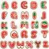 Novo Natal 26 letras em inglês acessórios patch furo sapatos sapatos flor sapatos fivela fivela decorativa removível venda quente