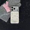 Capa para Celular Ins Estilo Coreano Ursinho Fofo 17Promax Adequada para 16Promax Cola 15Pro/14Pro Bolinhas