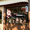 Nuevo Pegatina Electrostática de Dibujos Animados de Papá Noel Decoración de Atmósfera Festiva Pegatina para Vidrio de Tienda Puerta de Vidrio Pegatina para Ventana