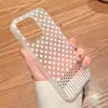 Estilo Coreano Feminino Bolinhas Compatível com Apple 17ProMax/15/16 Moderna Fofa Criativa Capa para Celular iPhone13