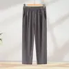 Pantalones largos de primavera para mujeres de mediana edad y mayores, de cintura alta, pierna recta, holgados, transpirables, pantalones casuales, pantalones de abuela