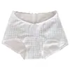 Cintura con ribete de encaje, bragas de algodón puro para mujer con un estilo juvenil e inocente, talla 10A, con refuerzo extendido y ensanchado