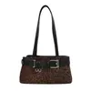 Bolso Casual de Gran Capacidad con Estampado de Leopardo para Mujer 2026 Nuevo Otoño/Invierno Retro Versátil Bolso de Hombro Único Bolso Tote para el Trabajo