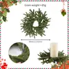 Decoración Festiva de Navidad y Año Nuevo Corona Corona Corona de Plantas Verdes de Simulación Navideña Adornos de Decoración Navideña
