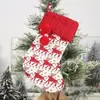 Decoraciones navideñas bordadas personalizadas de Etsy, calcetines de lana, renos rojos y blancos, bolsas de regalo para niños, calcetines navideños de punto