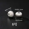 Contas espaçadoras de cobre banhado a prata com incrustação de zircônia para acessórios de joias de miçangas DIY, contas prateadas, pequenos acessórios, contas soltas