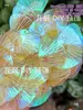 Escama de Dragón Sirena Iridiscente Concha Grande 40mm Lentejuelas Plegadas DIY Siete Colores Deslumbrante Escama de Pez Forma de Abanico Cuentas