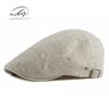 Comercio Exterior Primavera Verano Otoño Algodón Lino Boina Gorra de Hombre Retro Británica Transpirable Simple Ligera Plana Gorra Forward para Mujer