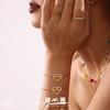 Pulsera MAMMA Amor Letras Misteriosas Zircón Super Brillante Hecho a Mano Incrustado Temperamento Nicho Estilo Europeo y Americano Joyería Nueva