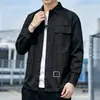 Camisa de colarinho estilo Hong Kong, literária e artística, para primavera/outono, camisa de trabalho moderna e versátil para homens, business casual, qualidade de exportação, tamanho grande