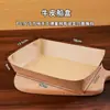 Bandeja desechable de papel kraft con forma de barco, caja de papel a prueba de aceite con tapa abierta para pollo frito, barbacoa, papas fritas, caja de embalaje para snacks