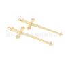 Colgante metálico de cruz de oro spot para manualidades, juguetes de peluche, accesorios de ropa, aleación, joyería decorativa