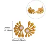 Brincos de estrela-do-mar de aço inoxidável retrô mais vendidos transfronteiriços brincos de pérola com coração brincos fofos simples requintados de alta qualidade moda