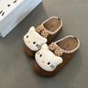 Zapatillas Casuales Versátiles con Puntera de Gato Tridimensional para Mujer en Otoño e Invierno Estilo Retro Lindo de Dibujos Animados Zapatillas con Puntera de Suela Gruesa