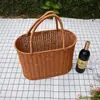 Cesta de almacenamiento plástico pp ratán cesta de frutas cesta de regalo de frutas cesta de verduras cesta de mano cesta de recolección cesta pequeña