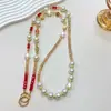 Cadena Cruzada para Teléfono de Aleación de los Cinco Dioses de la Riqueza Estilo Chino Original, Pequeño Regalo de Año Nuevo, Correa Lateral de Cristal y Cuentas de Dibujos Animados de Lujo Ligero