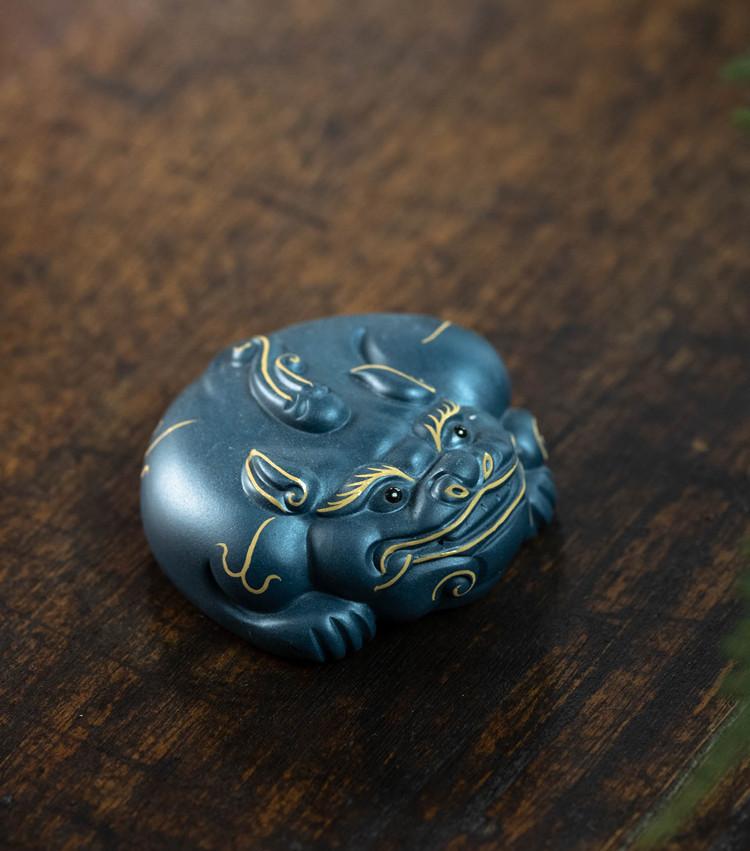 描金貔貅绿泥三款202041