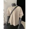 Primavera 2026 Nuevo Top Coreano de Estilo Limpio y Sencillo para Hombre, Suave y Amigable con la Piel, con Corte Relajado y Sensación Perezosa