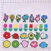 Amazon Flor de Dibujos Animados Goma Suave de PVC Decoración para Zapatos DIY Accesorios para Zapatos Croc Hebilla de Zapato Accesorios de Adorno de Flor de Colores para Zapatos
