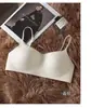 Ropa interior sin costuras para mujeres con poco busto, sujetador de copa única fino de verano, realzador, anti-caída, soporte suave, sujetador de espalda bonito