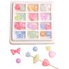 Cuentas acrílicas de macarrón de doble color, mariposas y nubes, hechas a mano, accesorios para manualidades, pulseras mixtas, cuentas dispersas