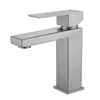 Comercio Exterior Acero Inoxidable Dibujado de Alambre Oro Cuadrado Frío y Caliente Lavabo de Mesa Lavabo de Baño Lavabo de un Agujero Grifo de Baño