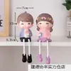 Decoración para el Hogar Sala de Estar Mobiliario para Bodas Colgantes de Pared Dibujos Animados Pareja Linda Muñeco Colgante Pequeños Regalos Pequeño Dorado