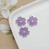 Colgante de aleación de aceite con forma de flor de cinco pétalos, hecho a mano, para pendientes, pulseras y collares, con forma de trébol de cuatro hojas y mariposa, pequeño colgante.