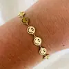 Amazon Transfronteiriço Moda Popular Aço Inoxidável de Alta Qualidade Pulseira com Rosto Sorridente Joias Femininas Pronta para Uso Atacado