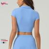 Camiseta de Tenis Protector Solar de Hielo Top para Mujer Lasel Nuevo Manga Corta Deportivo Casual Verano Ropa de Yoga Fitness