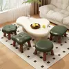 Taburete Pequeño para el Hogar, Taburete Bajo para Sala de Estar, Asiento Creativo para Niños, Reposapiés de Sofá Resistente y Duradero, Taburete de Madera Maciza para Cambiar Zapatos