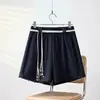 Shorts casuales de cordones estilo coreano para mujer, verano finos de cintura alta adelgazantes de pierna ancha versátiles de línea A casuales pantalones cortos ajustados