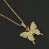Collar con Colgante de Mariposa Tridimensional con Diamantes Completos Chaoren para Hombres y Mujeres Joyería Personalizada Accesorios de Colgante para Ropa Versátiles