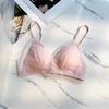Bohang Verão Novo Renda de Seda Copo Triângulo Francês Ultra Fino Seda de Amora Roupa Íntima Respirável Sutiã para Seios Pequenos para Mulheres