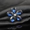 Nuevo Cristal Joya Gota de Agua Flor de Cinco Pétalos Aleación Accesorios de Joyería Zapatos con Agujeros DIY Accesorios para Salida de Aire de Coche Hebilla