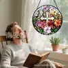 Adornos de vidrio de colores con forma de cruz floral transfronterizos, decoraciones de vidrio para el hogar, decoraciones para ventanas, atrapasoles para jardín