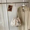 Bolsa de Cubo con Cordón de Cuero Suave Shuai Mi Home para Mujer 2026 Verano Nueva Moda Bolso de Hombro Único Bolso Cruzado Retro para el Trabajo