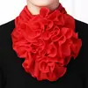 Novo Lenço de Pescoço Floral Versátil Moda Estilo Coreano Tendência Gola Falsa Aquecedor de Pescoço Versátil Suéter Floral Feminino