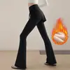 Nuevos Pantalones Acampanados Falsos de Dos Piezas 2026 para Mujer Primavera Otoño Delgados Fitness Deportes Yoga Pantalones de Falda de Herradura Micro-Campana Tiburón