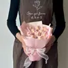 Buquê de Flores Puff Crochê Tricô Transfronteiriço, Flores Artificiais, Buquê Feito à Mão, Presente Dia dos Namorados Atacado